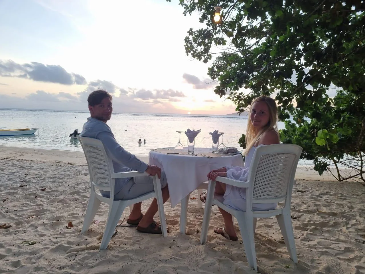 Romantisch diner op het strand