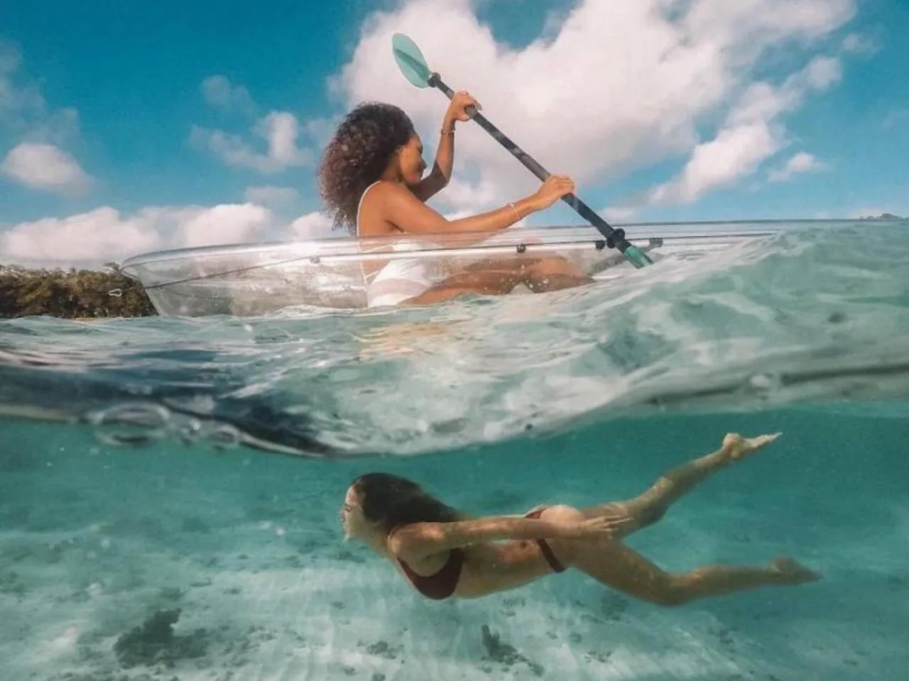 Private Crystal Water Kayak Robinson Crusoe Tour (min 4 person)