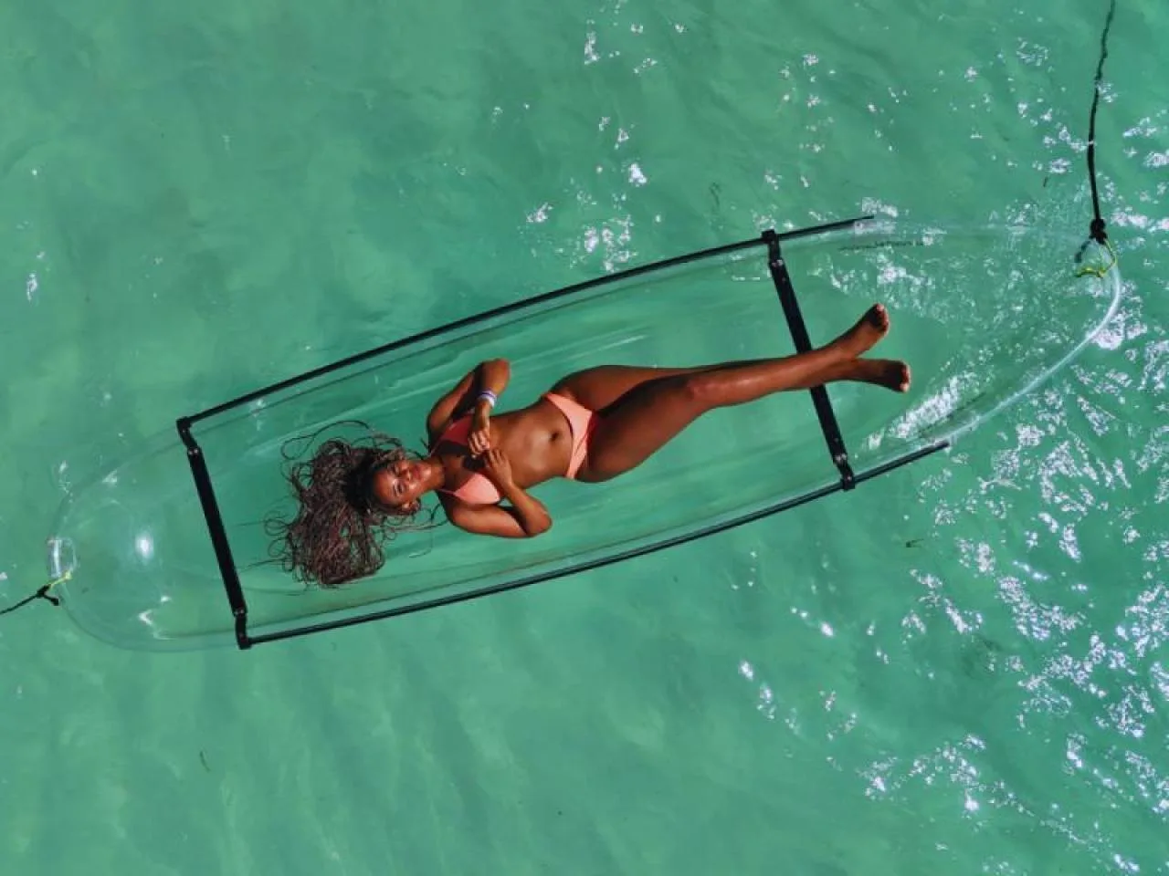 Location de kayak transparent 1 heure et séance photo drone 60 minutes
