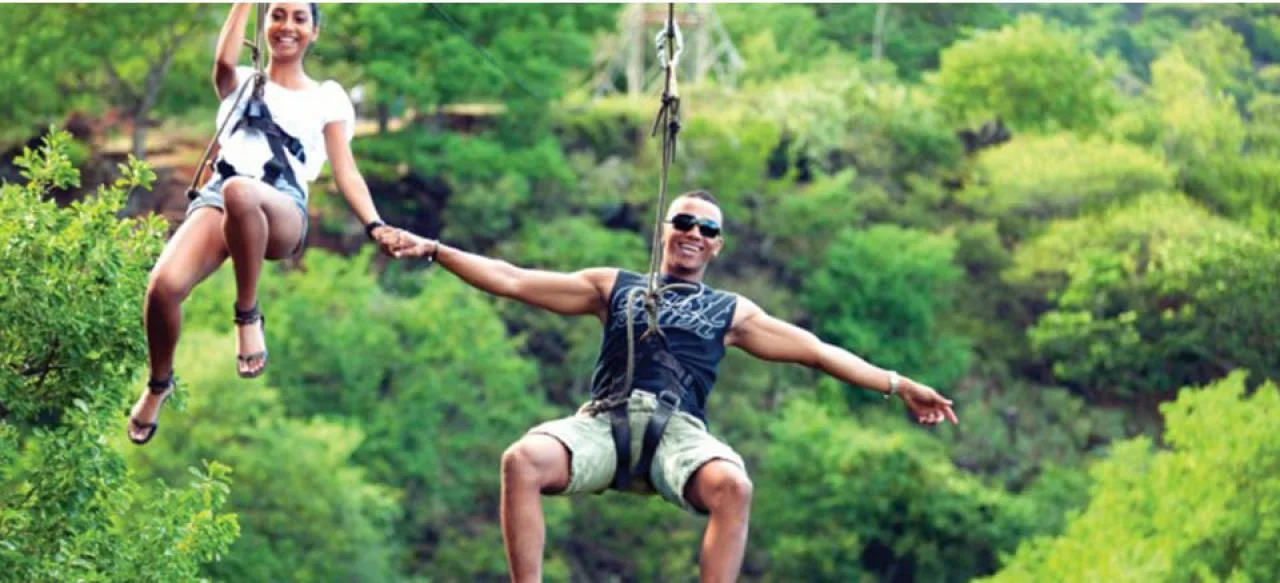 400 m zip line w Casela