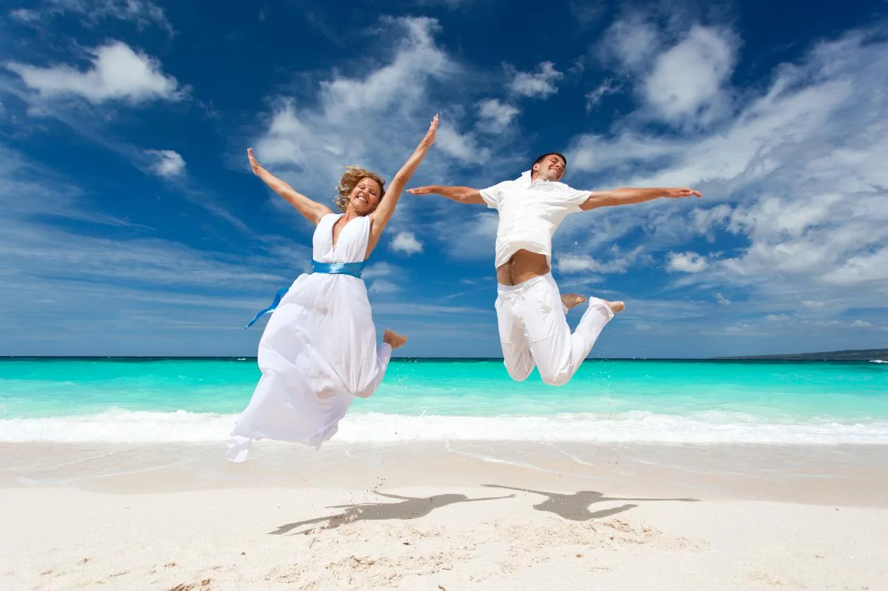 Symbolische huwelijksceremonie op Praslin Island