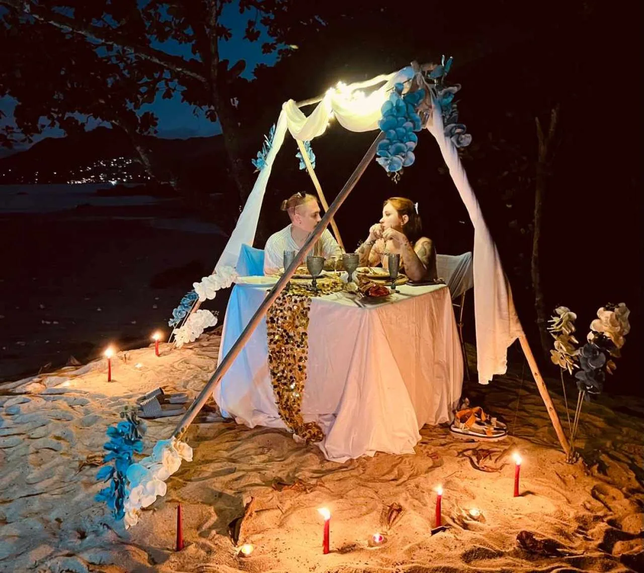 Diner op het strand: 3-gangenmenu met rundvlees of vis, Mahé