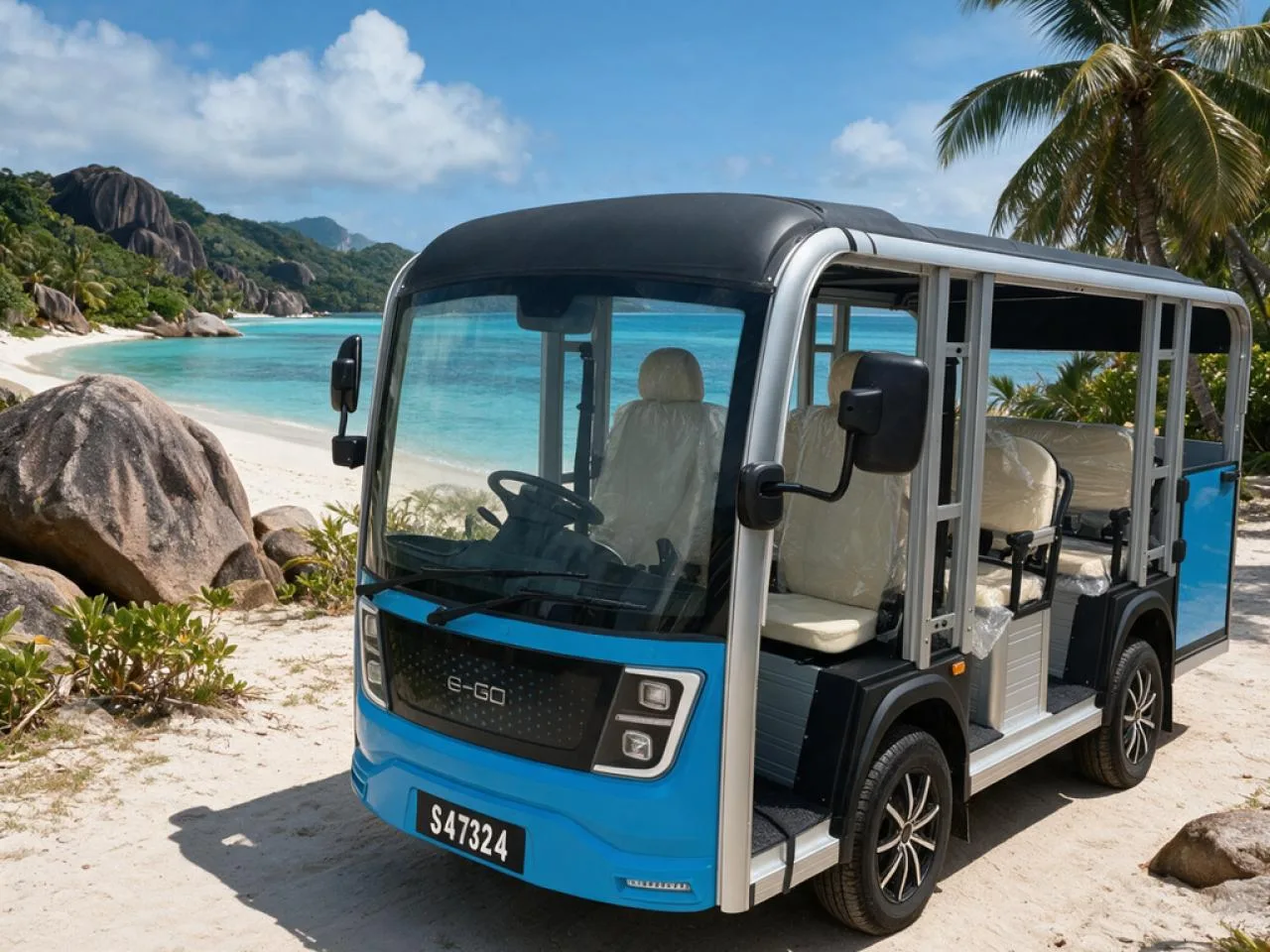 Private La Digue Jetty Buggy Transfer